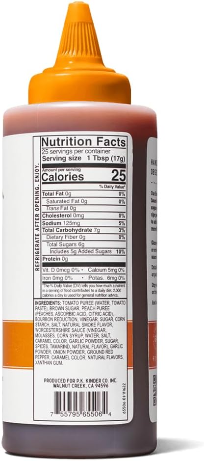 Kinder's Bourbon Peach BBQ Wing Sauce 15.5 oz