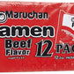 Maruchan Ramen Noodle Beef Flavor Soup, 3 Oz, 12 Count