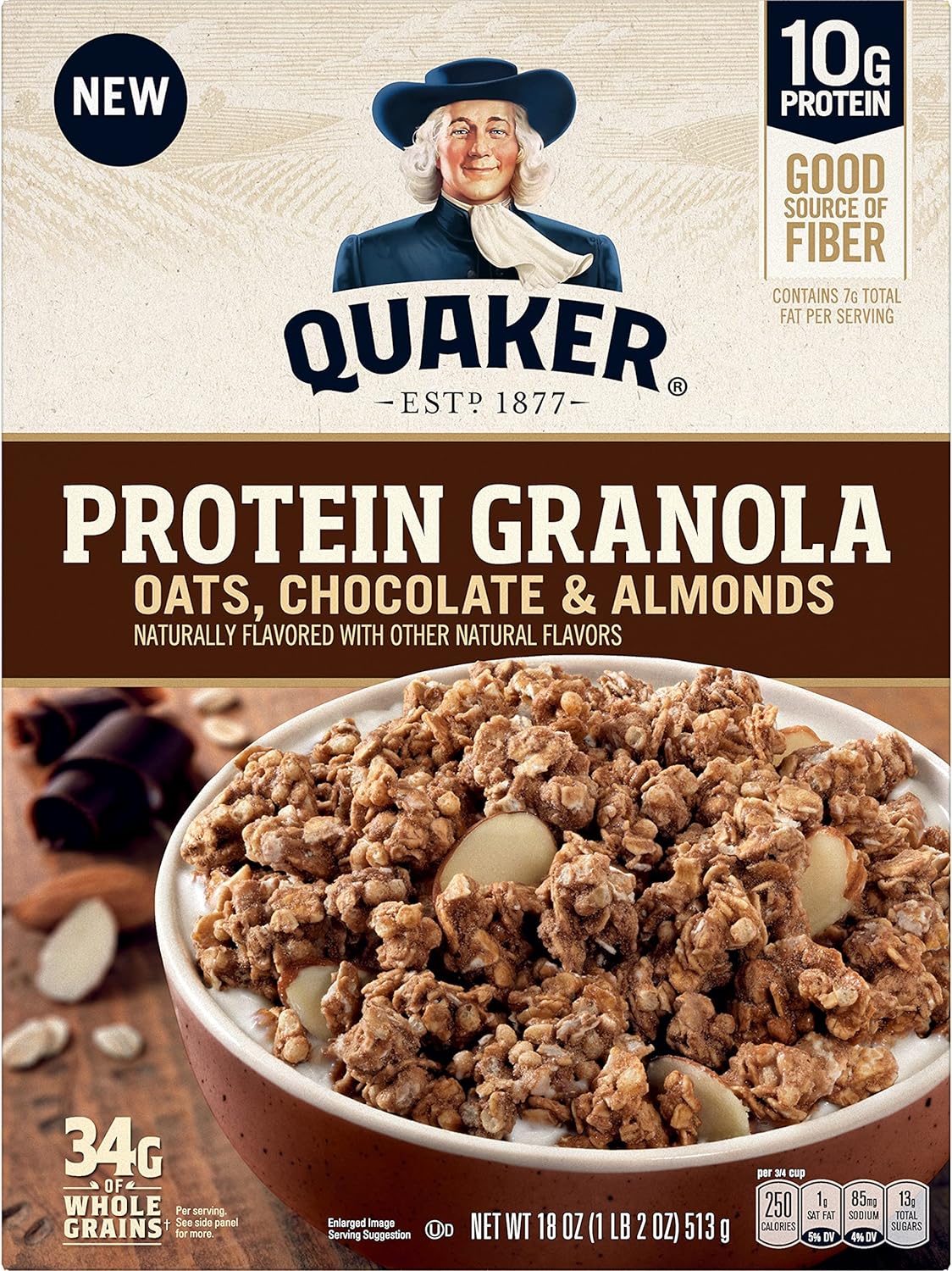 Quaker Chocolate Protein Granola, 18 Oz