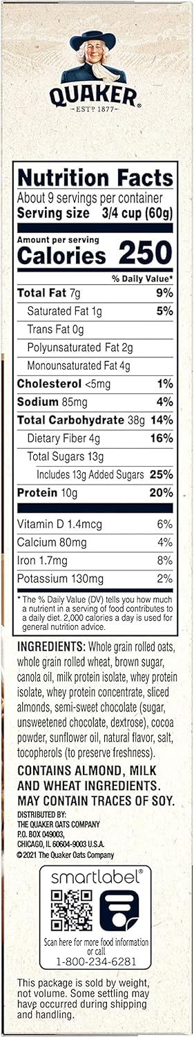 Quaker Chocolate Protein Granola, 18 Oz