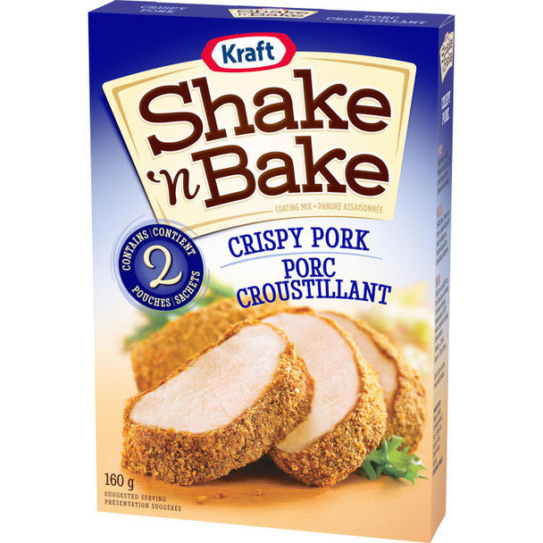 Kraft Shake 'n Bake Crispy Pork Coating Mix, 160g/5.6 oz. Box .