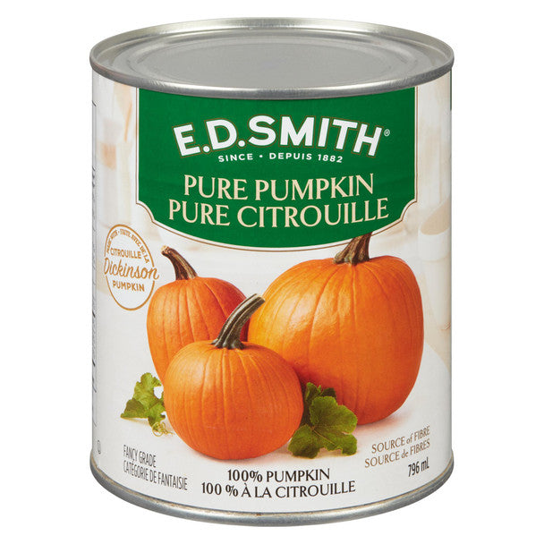 E.D. Smith 100% Pure Canned Pumpkin, 796mL/28 oz. Can