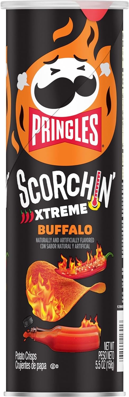 Pringles Scorchin' Buffalo Potato Crisps Chips, 5.5 oz