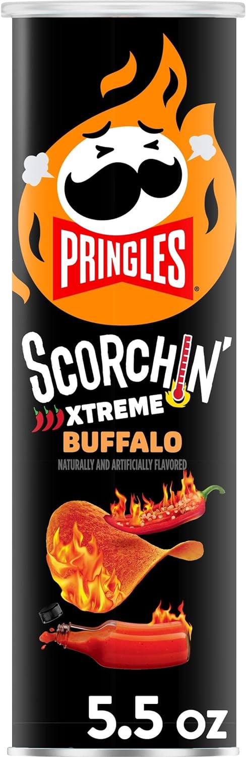 Pringles Scorchin' Buffalo Potato Crisps Chips, 5.5 oz