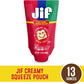 Jif Squeeze Creamy Peanut Butter, Portable Peanut Butter Pouch, 13 Oz