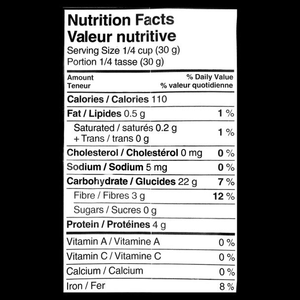 Robin Hood Whole Wheat All Purpose Flour 2.5kg/5.51lbs Nutrition Facts