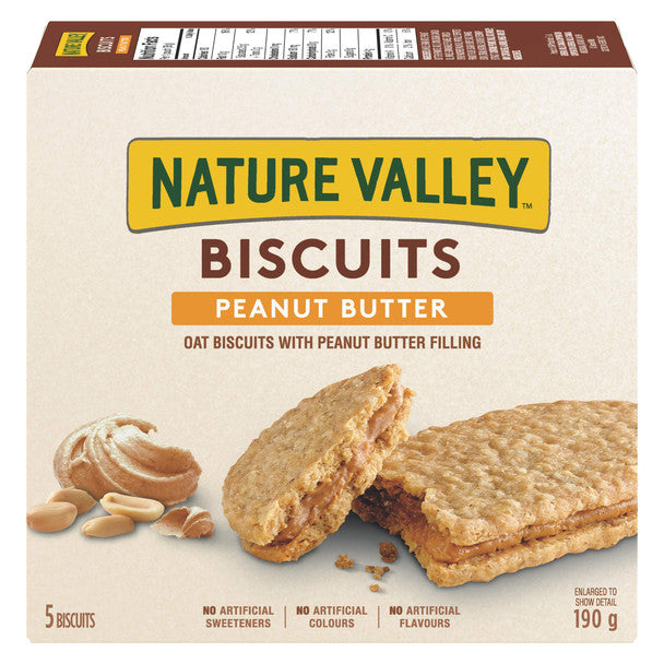 NATURE VALLEY Biscuits Peanut Butter, 5ct, 190g/7.8oz, .