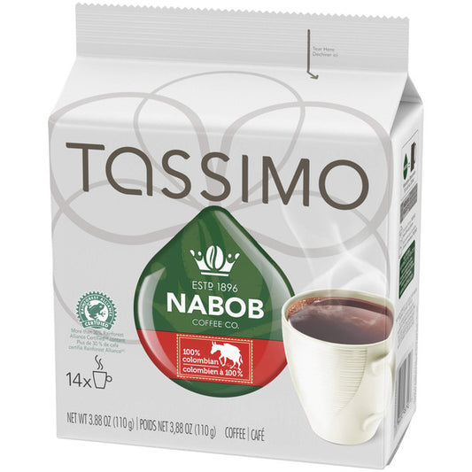 Shop Tassimo Nabob 100% Colombian Coffee 14 T Discs (110g/3.8oz)