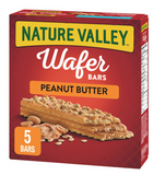 NATURE VALLEY Crispy Creamy Wafer Bars, Peanut Butter, 5 Count per box, 184g/6.5 oz., .