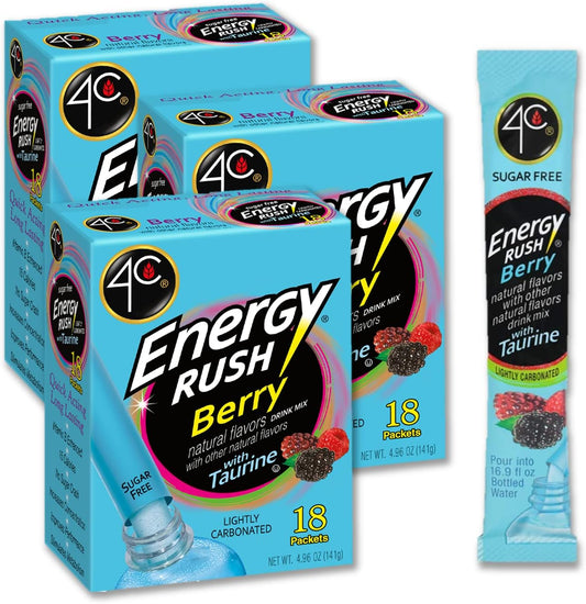 Buy 4C Totally Light 2 Go Energy Rush Berry, Sugar Free, 14-Count, Boxes (Pack of 3)