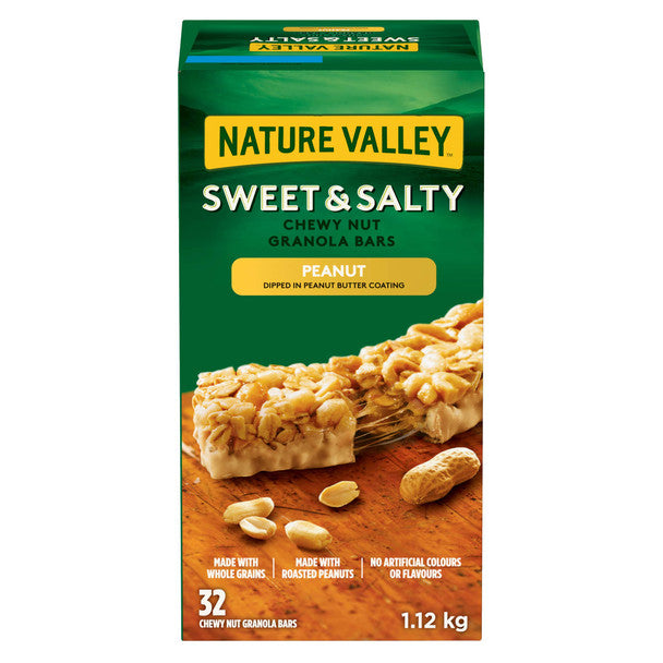 Nature Valley Sweet and Salty Peanut Chewy Nut Bars, 32pk, 1.1kg/2.4 lbs.