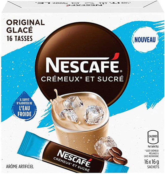 Nescafe Sweet & Creamy Iced Coffee, Instant Coffee Sachets, 16x16g .