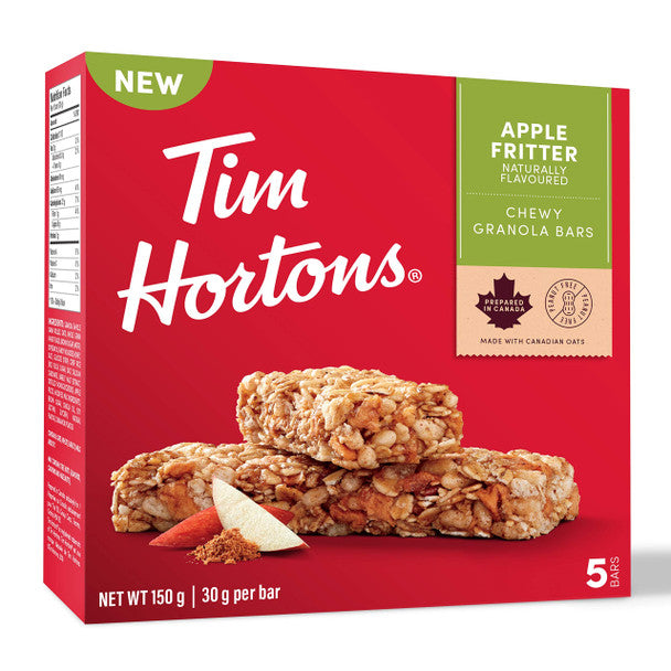 Order Tim Hortons Apple Fritter Peanut Free Granola Bars 5pc- 150g