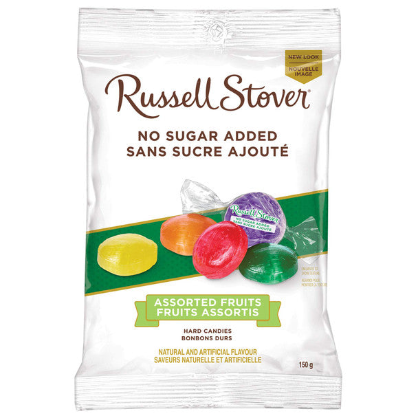 Russell Stover, Assorted Fruits, No Sugar Added Hard Candies, 150g/5.3oz., .