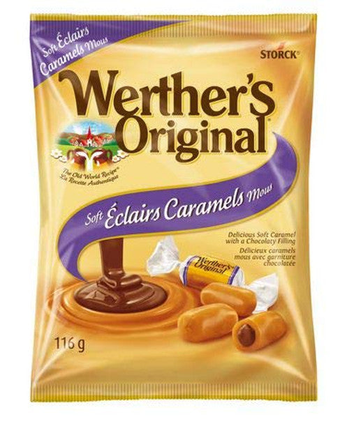 Werther's Original Soft Eclairs Caramel Candies, 116g/4.1oz, .