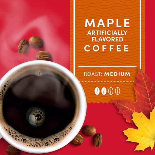 Get Tim Hortons Maple Coffee, Fine Grind, Medium Roast, 300g/10.6oz