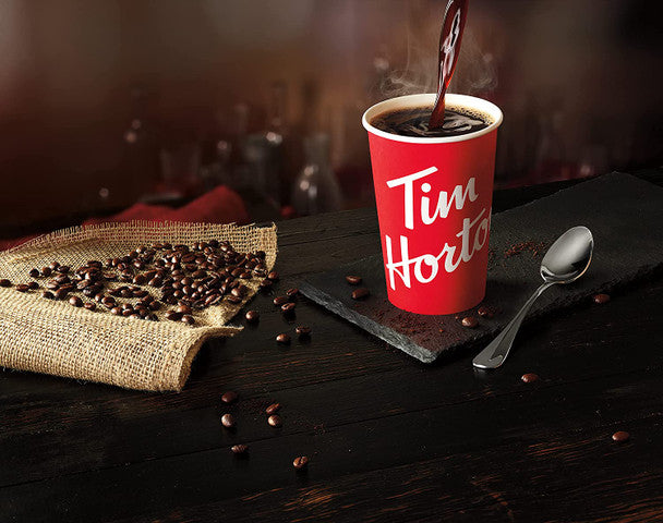 Grab Tim Hortons Maple Coffee, Fine Grind, Medium Roast, 300g/10.6oz