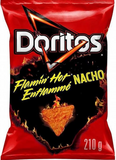 Doritos Flamin' Hot Nacho Tortilla Chips, 210g/7.4 oz., Bag, {Imported from Canada}