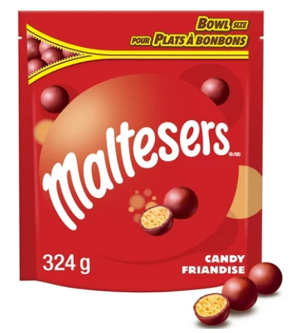 MALTESERS, Milk Chocolate Candy Bites, Bowl Size Bag, 324g