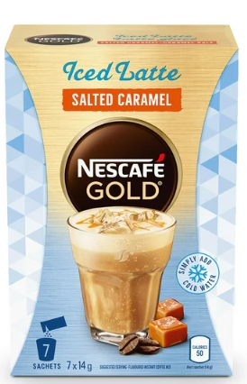 NESCAFÉ GOLD Iced Latte Salted Caramel, 7 x 14 g Sachets, 7 x 14 g Sachets