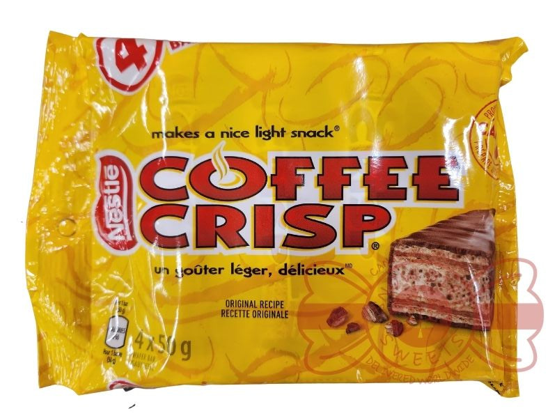 Get Canada Candy Coffee Crisp Chocolate Bar 4 x 50gram Bars