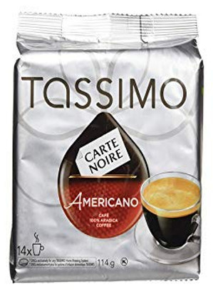 Tassimo Carte Noire Americano Coffee, Single Serve 14 T-Discs, 114g