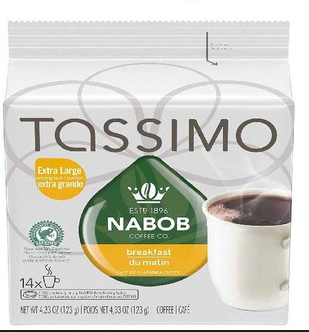 Tassimo Nabob Breakfast Blend Coffee Single Serve T-Discs, 14 T-Discs