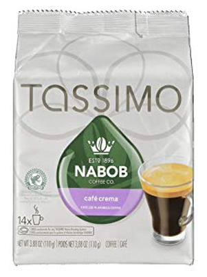 Buy Tassimo Nabob Cafe Crema Single Serve T-Discs, 14 T Discs, 110g