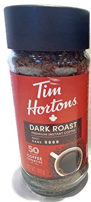 Tim HORTONS Premium Dark Roast Instant Coffee - (1) x 100g/3.5 oz. Jars