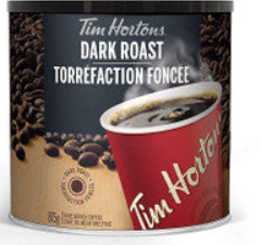 Tim Hortons Dark Roast Fine Grind Coffee Can 875g/30.9 oz