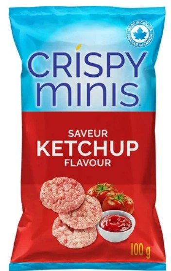 Quaker Crispy Minis Ketchup flavour brown rice chips