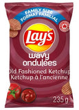 Wavy Lay's Old Fashioned Ketchup flavoured potato chips