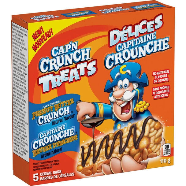 Shop Cap'n Crunch Treats Peanut Butter Crunch Bars 5ct 110g/3.8oz