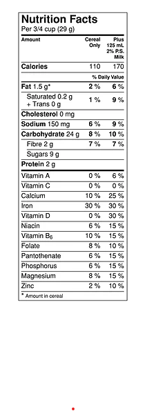 Nestle Nesquik Milk Chocolate Cereal - 340g Nutrition Facts