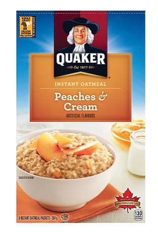 Buy Quaker Peaches & Cream Instant Oatmeal - 264g
