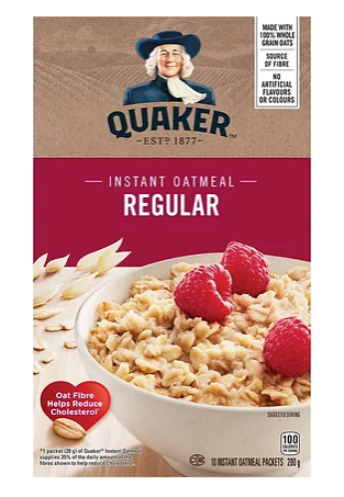 Buy Quaker Regular Instant Oatmeal - 280g