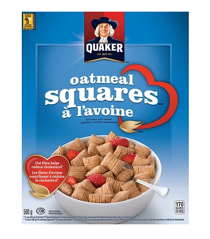 Quaker Oatmeal Squares Cereal - 500g