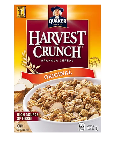 Quaker Harvest Crunch Granola Cereal - 475g