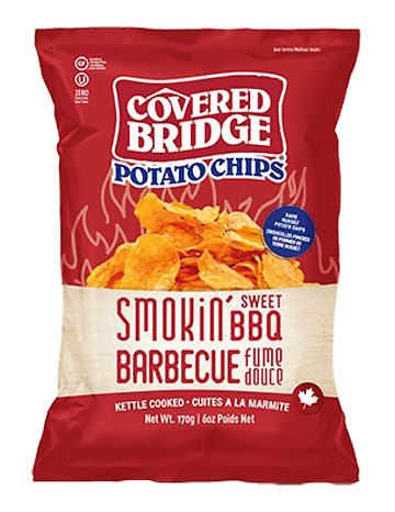 Covered Bridge Smokin Sweet BBQ Potato Chips 170g
