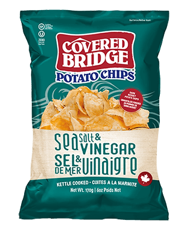Covered Bridge Sea Salt & Vinegar Potato Chips 170g