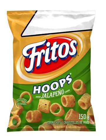 Fritos Hoops Jalapeño Corn Chips 150g