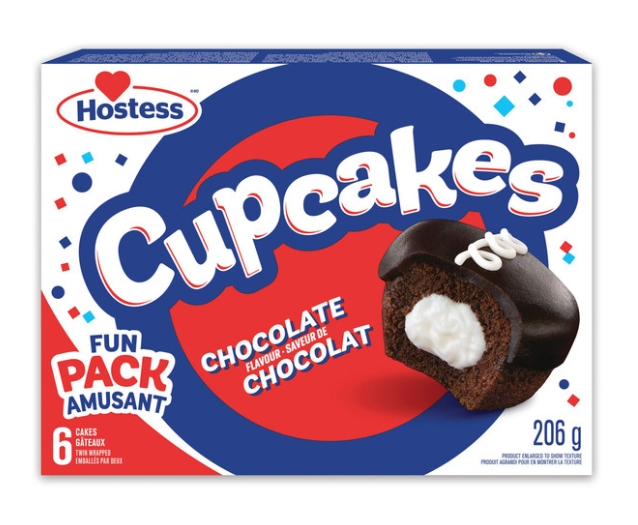 Hostess Chocolate Flavour Cupcakes Contains 6 Cupcakes, 206g/7.3oz
