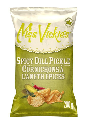 Miss Vickie's Spicy Dill Pickle Potato Chips - 200g