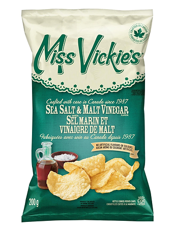 Miss Vickie's Sea Salt & Malt Vinegar Potato Chips - 200g