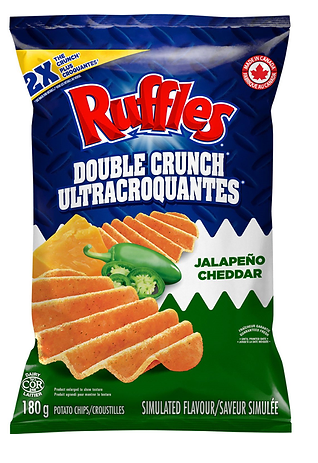 Buy Ruffles Double Crunch Jalapeño Cheddar Potato Chips - 180g