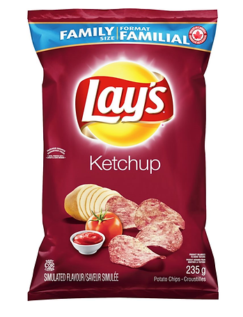 Front Lays ketchup chips - 235g