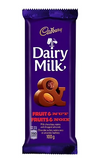 Cadbury Dairy Milk Fruit & Nut Chocolate Bars 24/Case