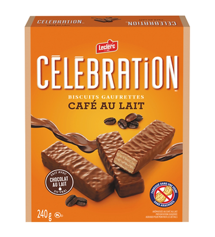 Celebration Leclerc Café au Lait Wafer Cookies 240g