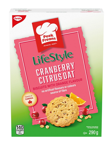 Peek Freans Lifestyle Cranberry Citrus Oat Crunch Cookies - 290g