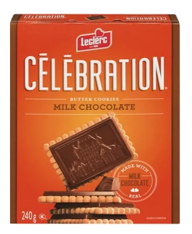 Celebration Milk Chocolate Top Butter Cookies - 240g